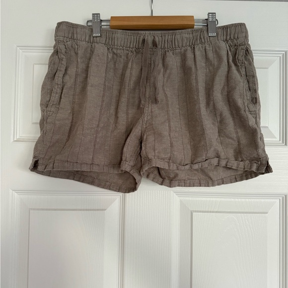 Patagonia Island Hemp Baggies Shorts Tan Brown Stripe Women's Size Medium - Picture 5 of 7